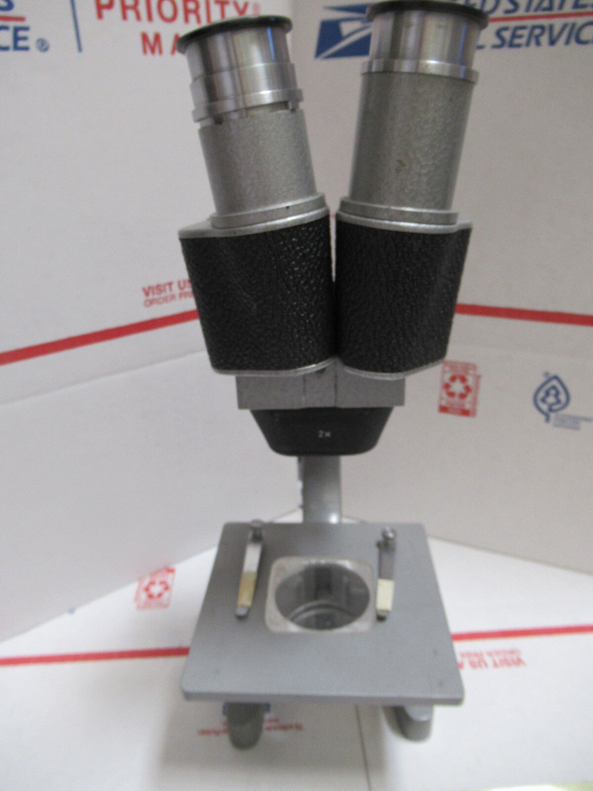 Hertel Reuss Kassel Vintage Germany Stereo Optik Microscope