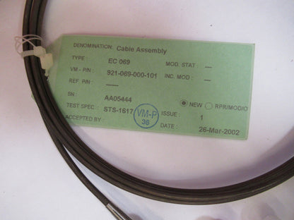 MEGGITT VIBRO-METER CABLE 921-069-000-101 HIGH TEMP SENSOR AS PICTURED Y5-A-32