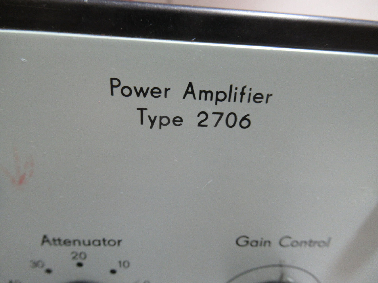 BRUEL KJAER 2706 POWER AMPLIFIER for ACCELEROMETER CALIBRATION AS PICTURED &TE-2