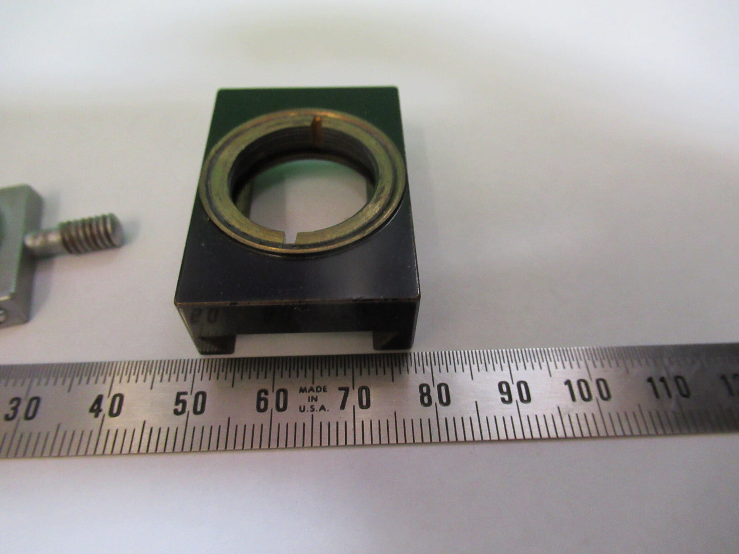 REICHERT AUSTRIA PAIR OBJECTIVE HOLDERS MICROSCOPE PART AS PICTURED W9-B-23