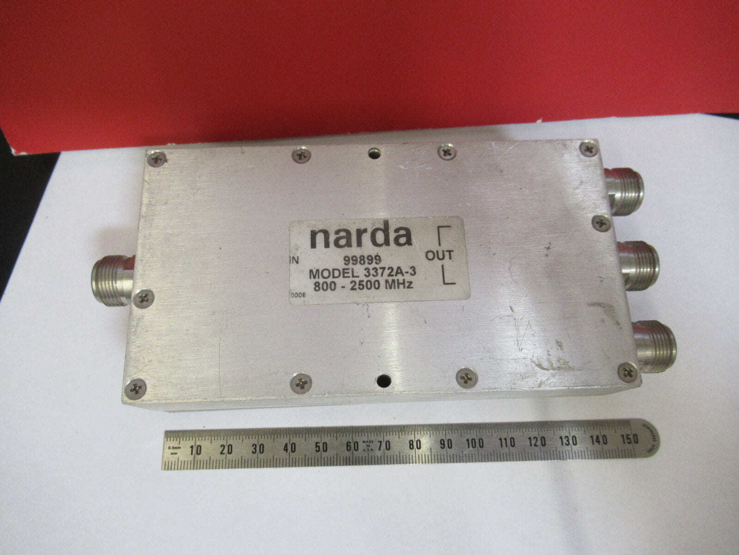 RF MICROWAVE SPLITTER DIVIDER NARDA  3372A-3 800-2500 MHz PICTURED G4-A-19