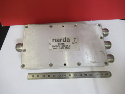 RF MICROWAVE SPLITTER DIVIDER NARDA  3372A-3 800-2500 MHz PICTURED G4-A-19