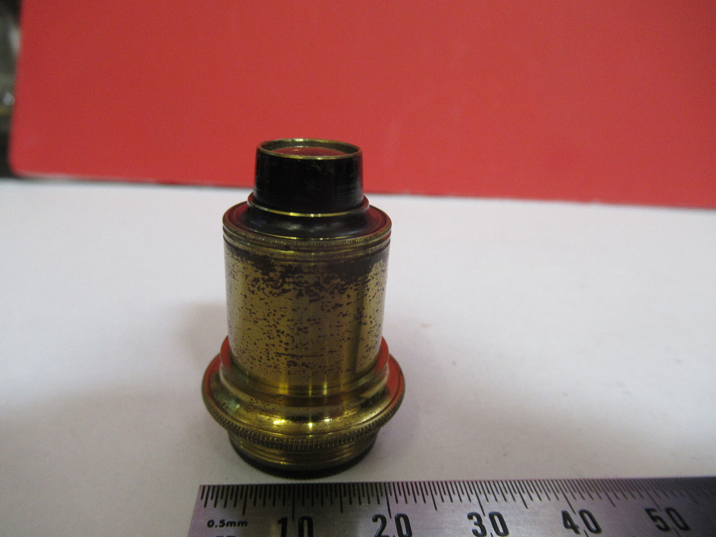 ANTIQUE BRASS WATSON LENS OBJECTIVE MICROSCOPE AS PICTURED &F8-A-76