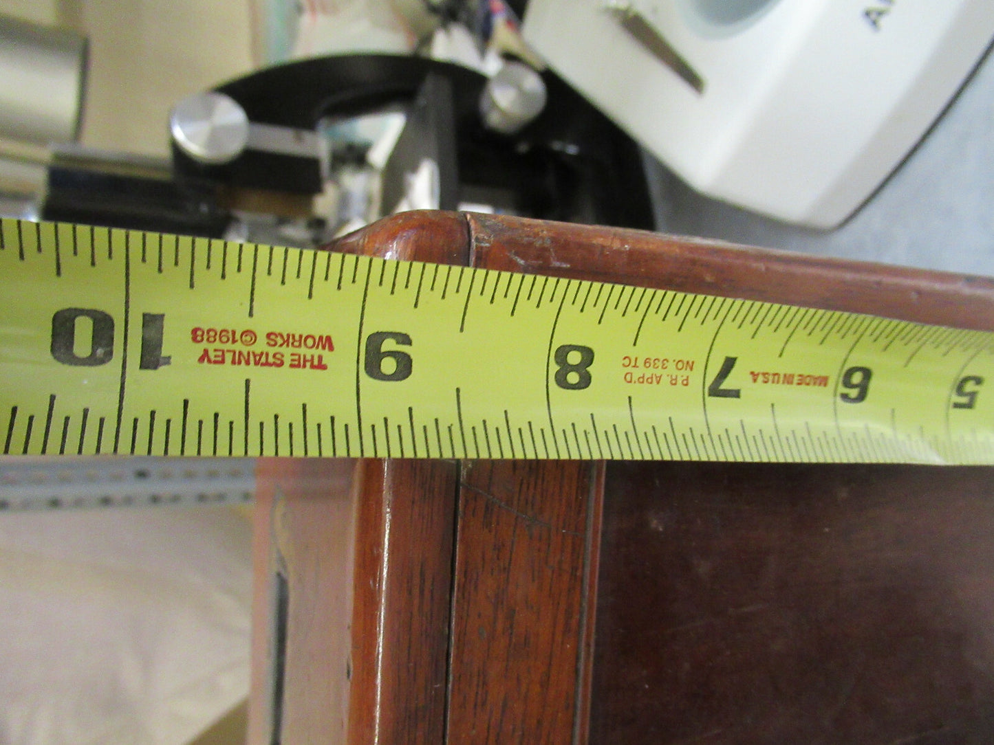 Antique Powell UK empty Wood Case Old British Microscope Part