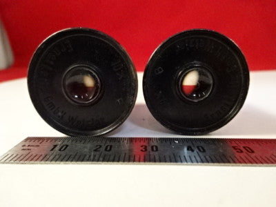PAIR LEITZ GERMANY 10X LENS EYEPIECE OCULAR MICROSCOPE PART OPTICS &99-A-25