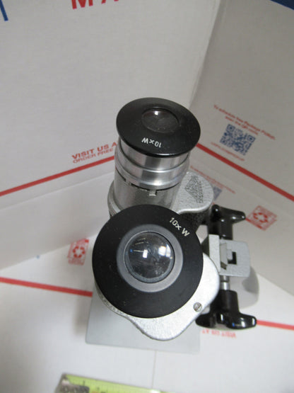 Hertel Reuss Kassel Vintage Germany Stereo Optik Microscope