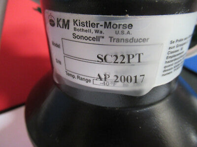 KISTLER MORSE ULTRASONIC SC22PT SONOCELL HORN SILO SENSOR AS PICTURED &100-FT-31
