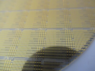 Sapphire Wafer Crystal with Components Platinum Gold Coat