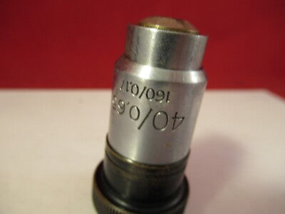 For Parts ZEISS WINKEL OBJECTIVE 40X /160 OPTICS MICROSCOPE AS PICTURED &P8-A-15