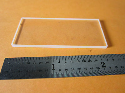 OPTICAL BK7 GLASS PLATE 5.4x2.4x0.22 cm LASER OPTICS BIN#D7-11