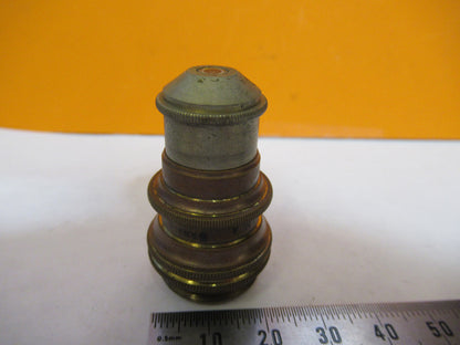 ANTIQUE BRASS BAUSCH LOMB OBJECTIVE 4mm MICROSCOPE PART AS PICTURED Y3-A-45