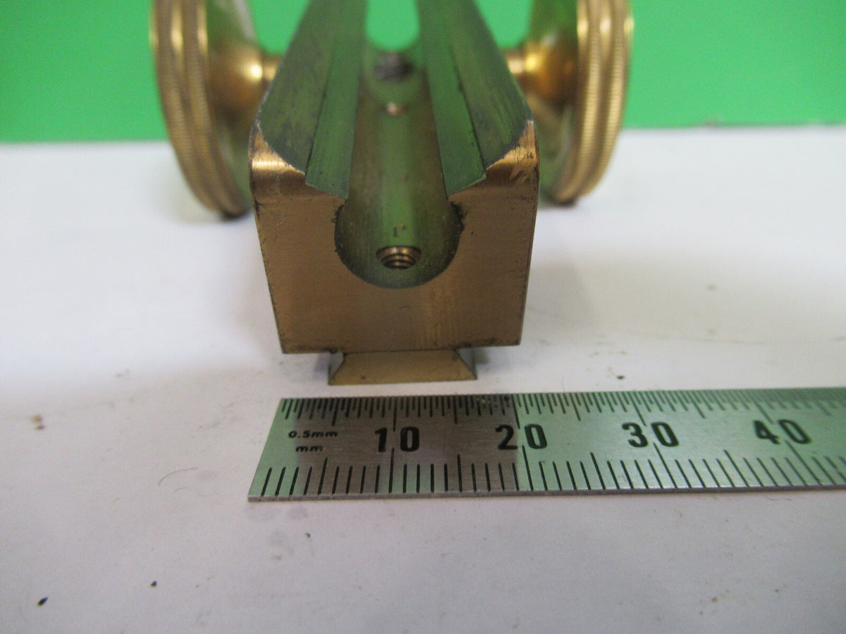ANTIQUE MICROSCOPE PART LEITZ GERMANY BRASS GROSS STAGE  AS PICTURED &Z9-A-186