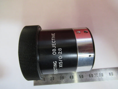 BECK UK REFLECTIVE OBJECTIVE 15X RARE OPTICS MICROSCOPE PART AS PICTURED T7-A-83