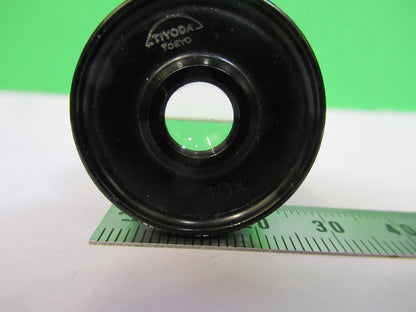 MICROSCOPE PART EYEPIECE TIYODA 10X OCULAR LENS OPTICS AS PICTURED #S2-C-83
