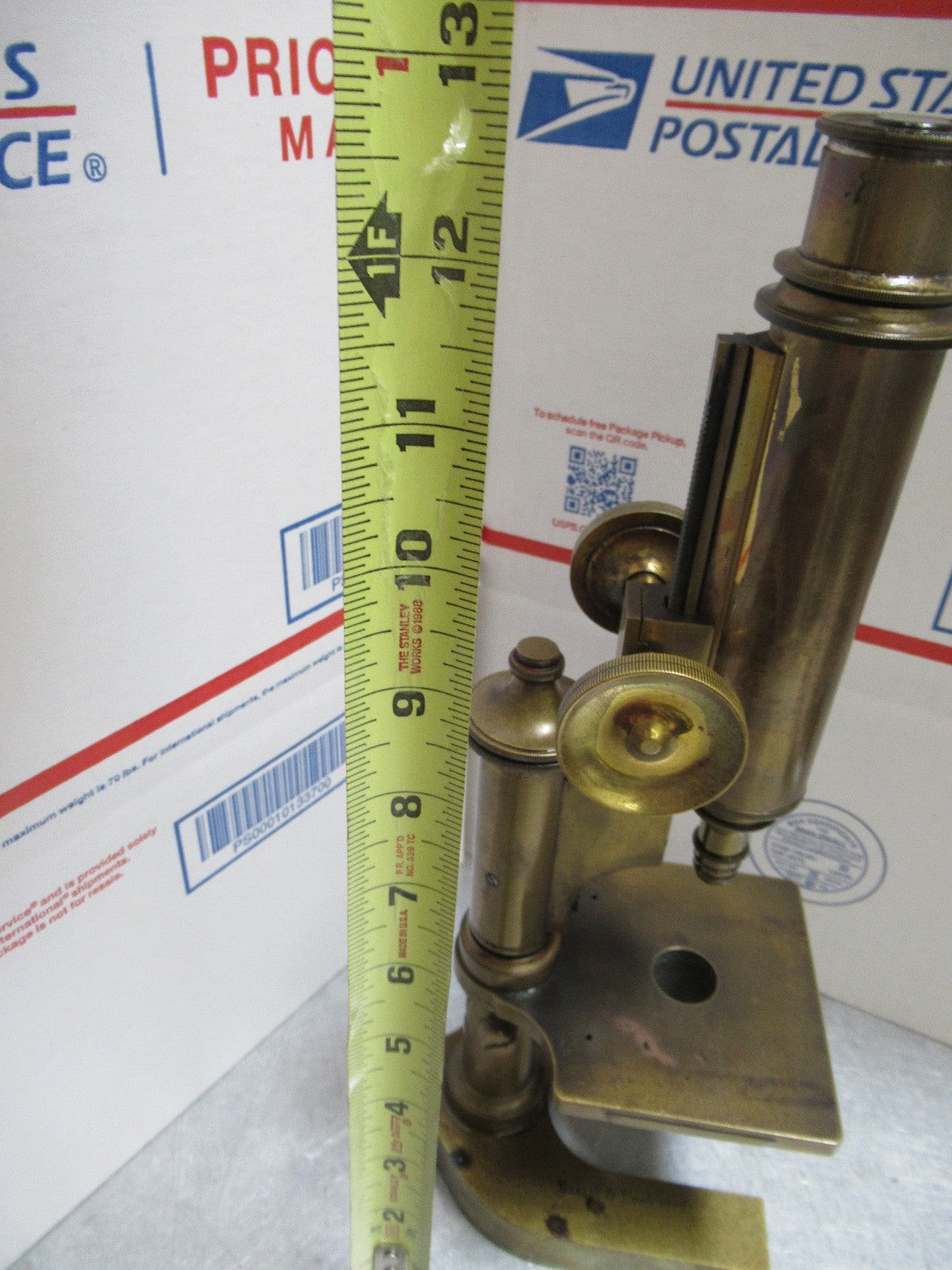 ANTIQUE BRASS BAUSCH LOMB circa 1880 RARE MICROSCOPE AS PICTURED LOB