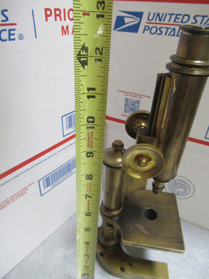 ANTIQUE BRASS BAUSCH LOMB circa 1880 RARE MICROSCOPE AS PICTURED LOB