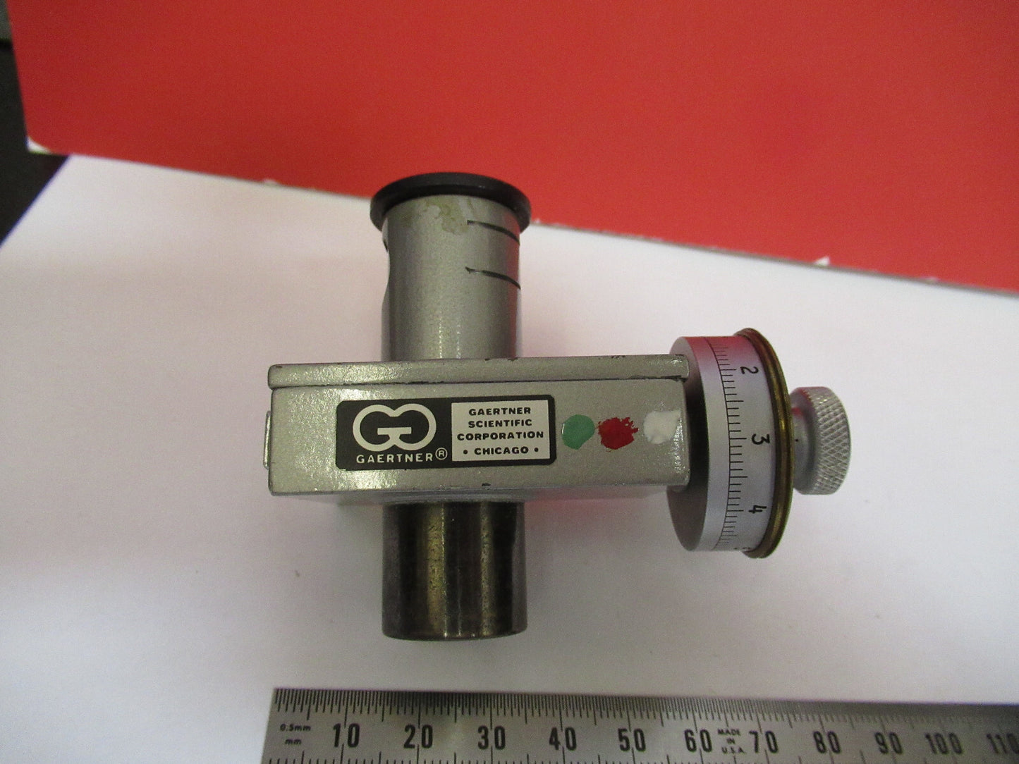 GAERTNER FILAR EYEPIECE OCULAR 10X LENS RARE MICROSCOPE PART AS PICTURED T1-A-28