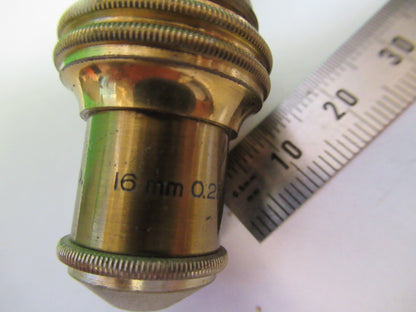 ANTIQUE BRASS BAUSCH LOMB LENS 10X OBJECTIVE MICROSCOPE PART AS PICTURED V1-A-11