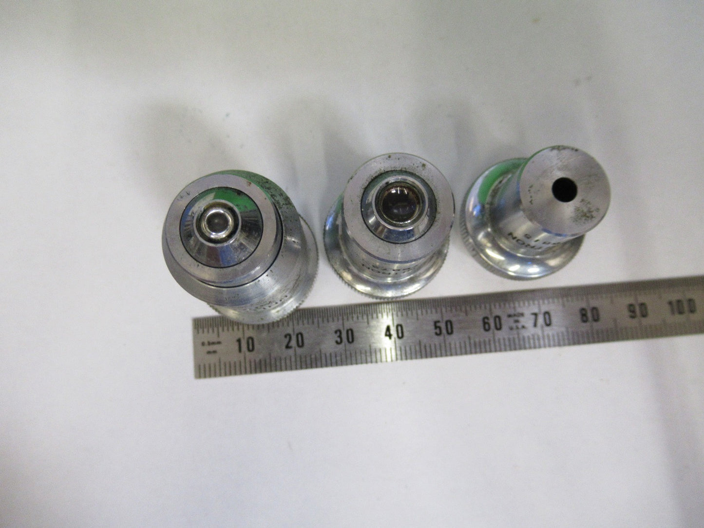 LOT UNITRON OBJECTIVES 4X 10X 40X OPTICS MICROSCOPE PART AS PICTURED  V3-A-58