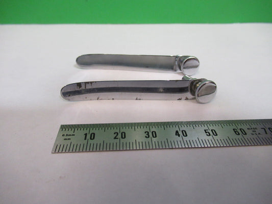 Bausch & Lomb Pair Clips Stage Microscope Part