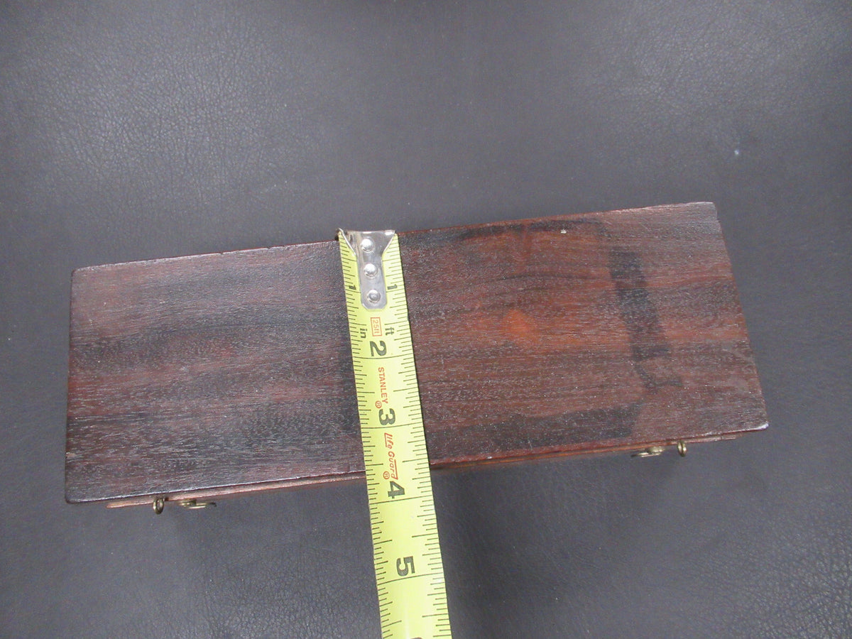 ANTIQUE EMPTY WOOD BOX MICROSCOPE PART AS PICTURED TE-4