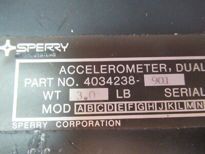 HONEYWELL SPERRY DUAL ACCELEROMETER 4034238-901 AIRCRAFT AS PICTURED &C1-A-19