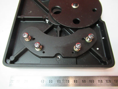 TASCO STAGE TABLE + CONDENSER OPTICS MICROSCOPE PART AS PICTURED T7-A-12