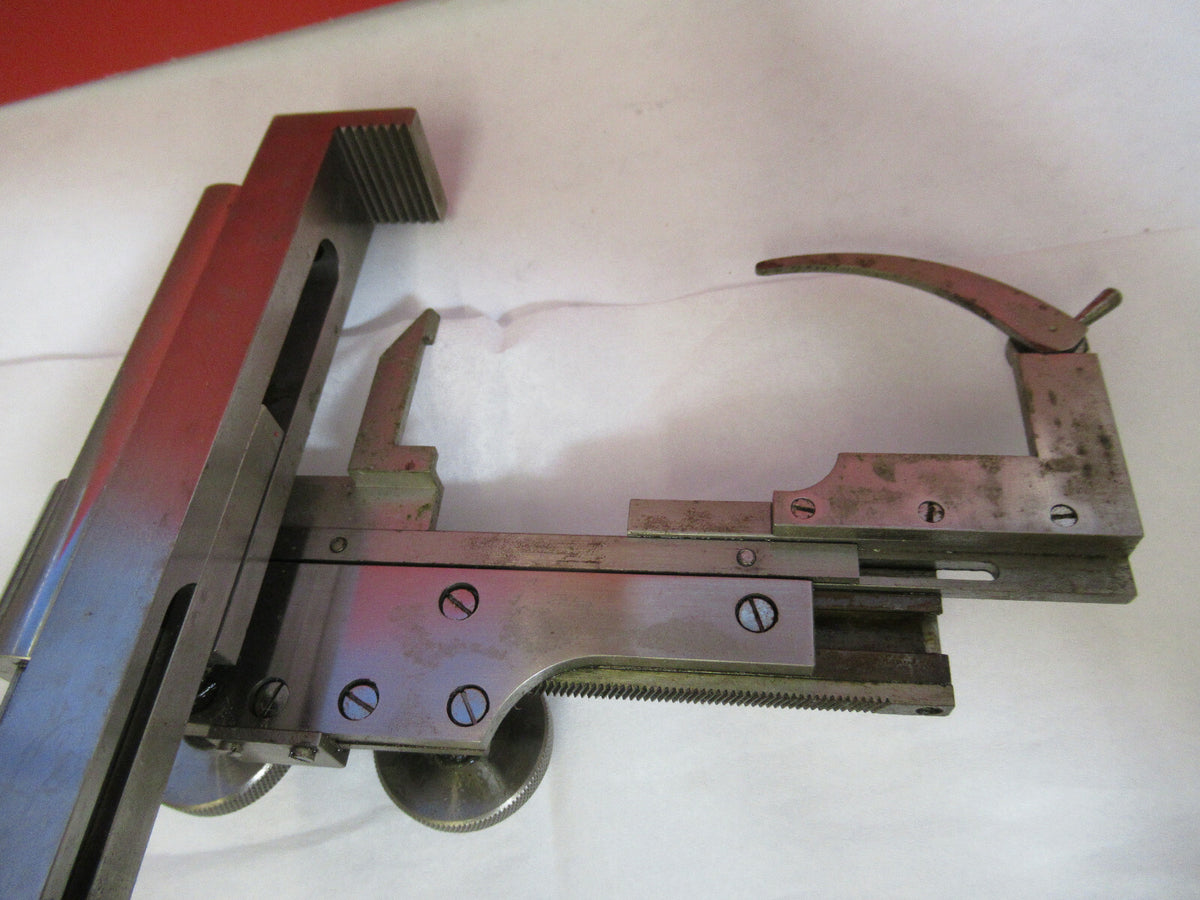 ANTIQUE RARE SPENCER BUFFALO XY STAGE CLIPS MICROSCOPE PART as pictured B3-B-74