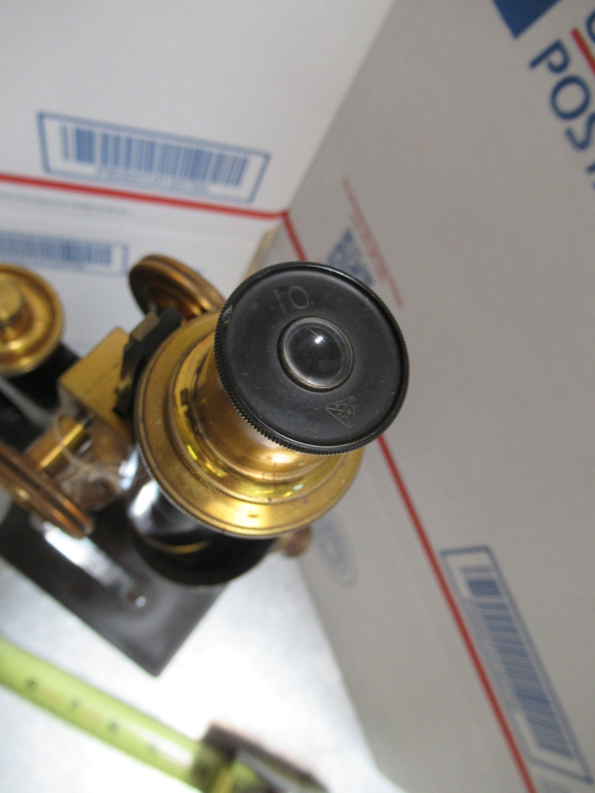 FOR PARTS OR REPAIR ANTIQUE MICROSCOPE BAUSCH LOMB + OBJECTIVES circa 1890 LOB