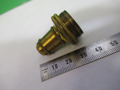 ANTIQUE BRASS OBJECTIVE CARL ZEISS 1900 RARE OPTICS MICROSCOPE PART W3-C-33
