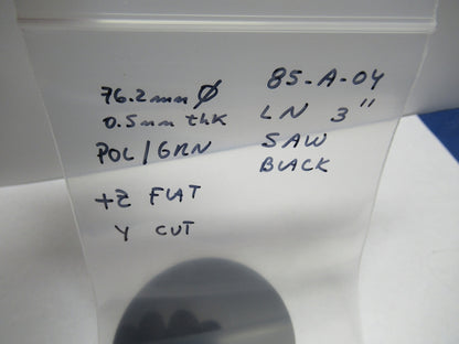 One Wafer Lithium Niobate Ln Saw Surface Acoustic Wave Y Cut Blk