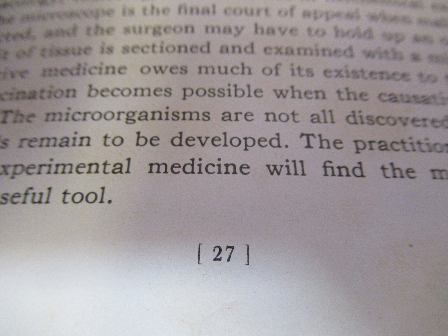 Medicine Booklet 1937 Antique Microscope Part