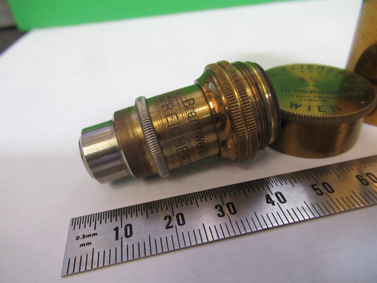ANTIQUE REICHERT BAKER 8mm OBJECTIVE RARE MICROSCOPE PART AS PICTURED R2-B-22
