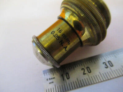 BAUSCH LOMB ANTIQUE 16mm OBJECTIVE LENS MICROSCOPE PART AS PICTURED &A2-FT-77