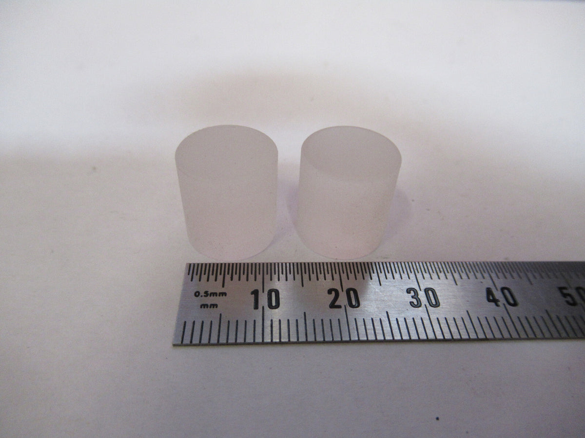 Optical Lot 2 Ea Cylinder Frosted BK7 Glass Preform Optics