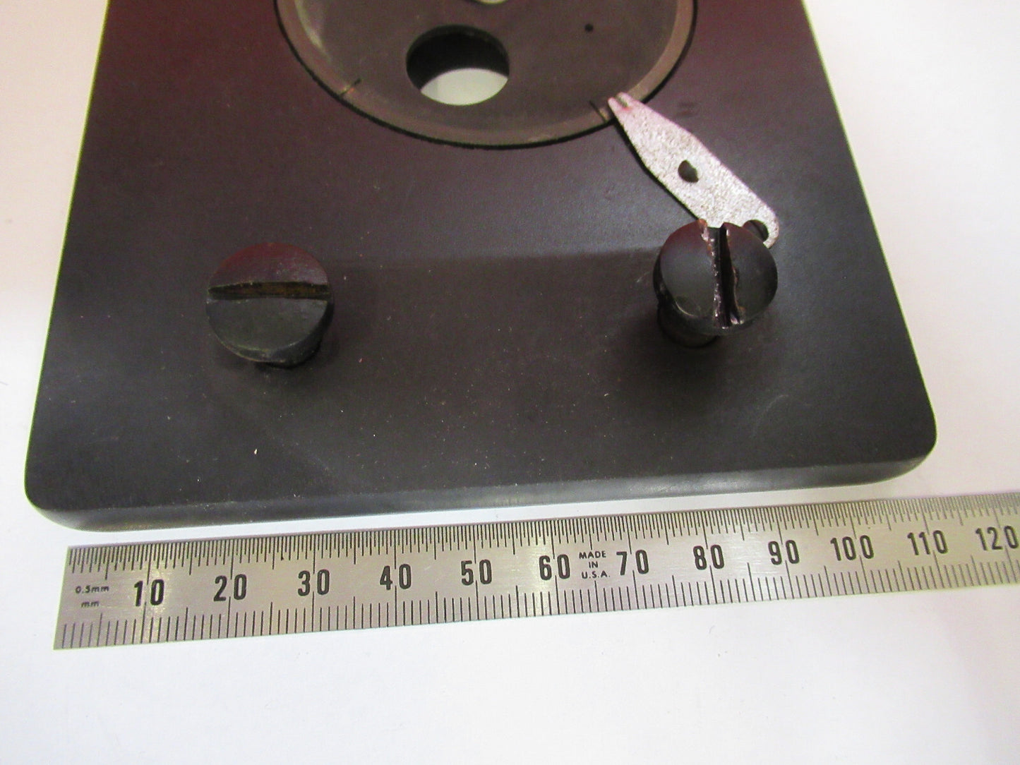 ANTIQUE STAGE TABLE AO SPENCER MICROSCOPE PART AS PICTURED S4-B-74