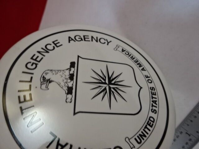COLLECTABLE GLASS COASTER CIA CENTRAL INTELLIGENCE AGENCY AS IS #Y6-A-08