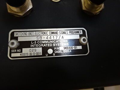 L-3 COMMUNICATIONS SWITCHING ELECTRONIC COMMAND SB-4417/A RF AIRCRAFT PART #TE-4
