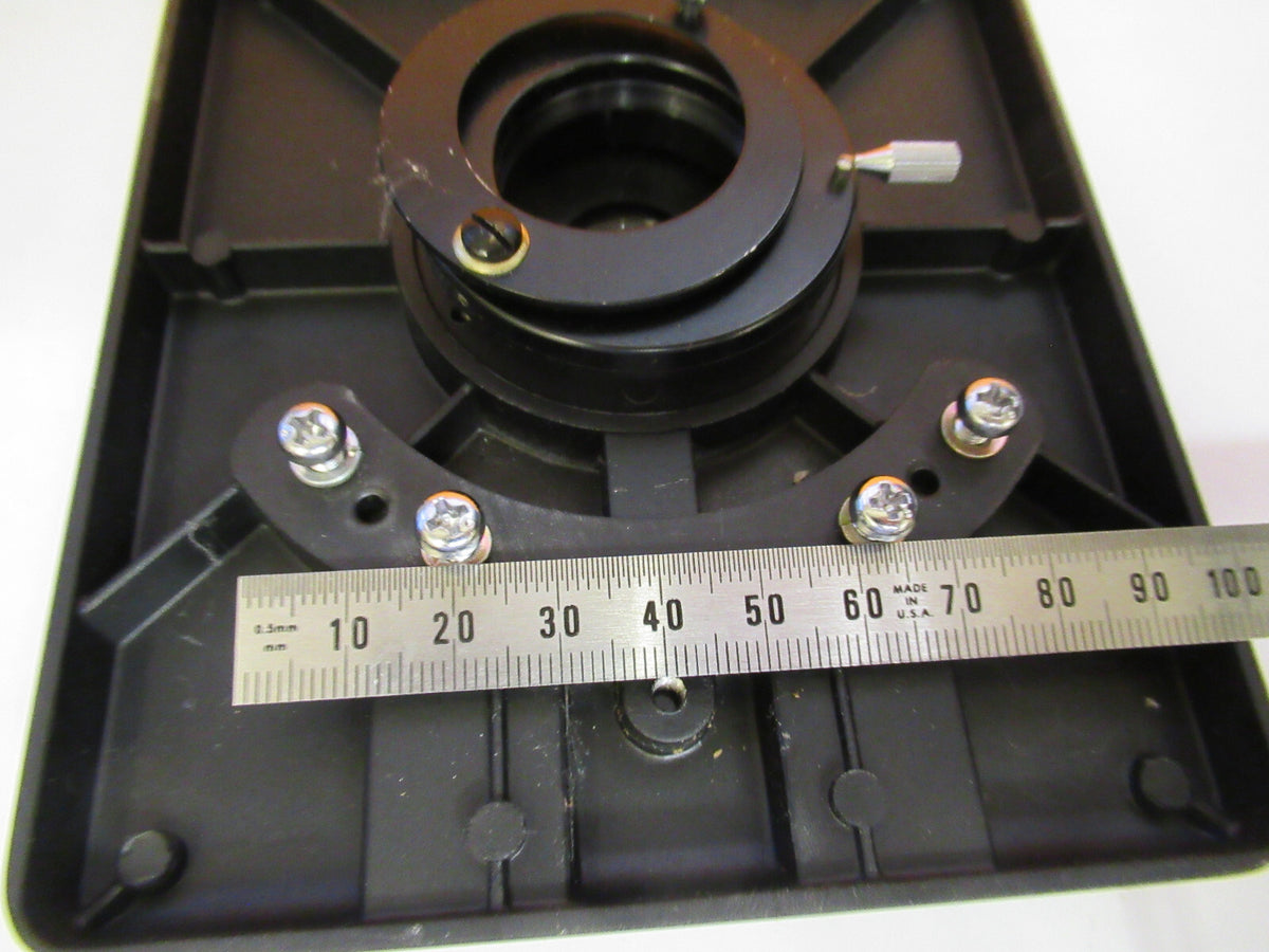 GENERIC STAGE + IRIS TABLE MICROMETER MICROSCOPE PART AS PICTURED Y1-A-56