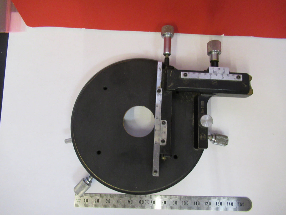 OLYMPUS JAPAN STAGE XY TABLE MICROMETER MICROSCOPE PART AS PICTURED X3-B-65
