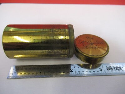 Antique Brass Henry Crouch London Empty Objective Canister