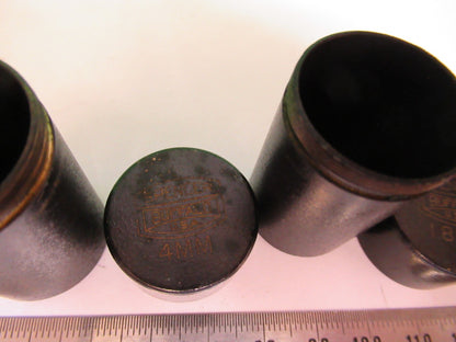 ANTIQUE BRASS EMPTY CANS SPENCER AO OBJECTIV MICROSCOPE PART AS PICTURED T4-A-30
