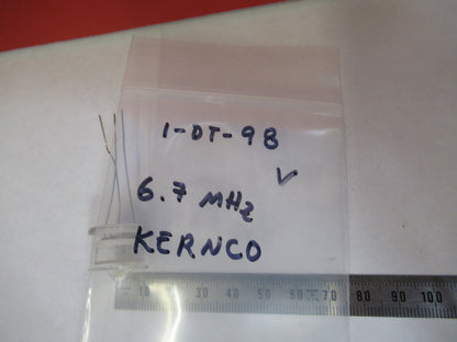 BELL LABS 6.7 MHz KERNCO RESONATOR GLASS PKG FREQUENCY CTL AS PICTURED &1-DT-98