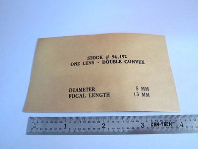 OPTISCHE DOPPELKONVEXLINSE 5 mm Durchmesser FL 13 mm LASEROPTIK BIN#D8