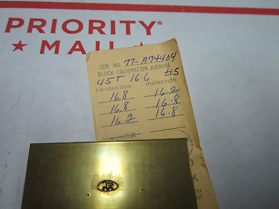 METROLOGY INSPECTION ROCKWELL HARDNESS TEST STANDARD BIN#5-31
