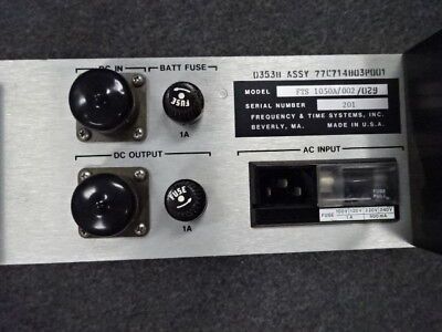 FTS 1050A 10 MHz FREQUENCY STANDARD SYMMETRICOM INTERNAL OSCILLATOR RF MICROWAVE