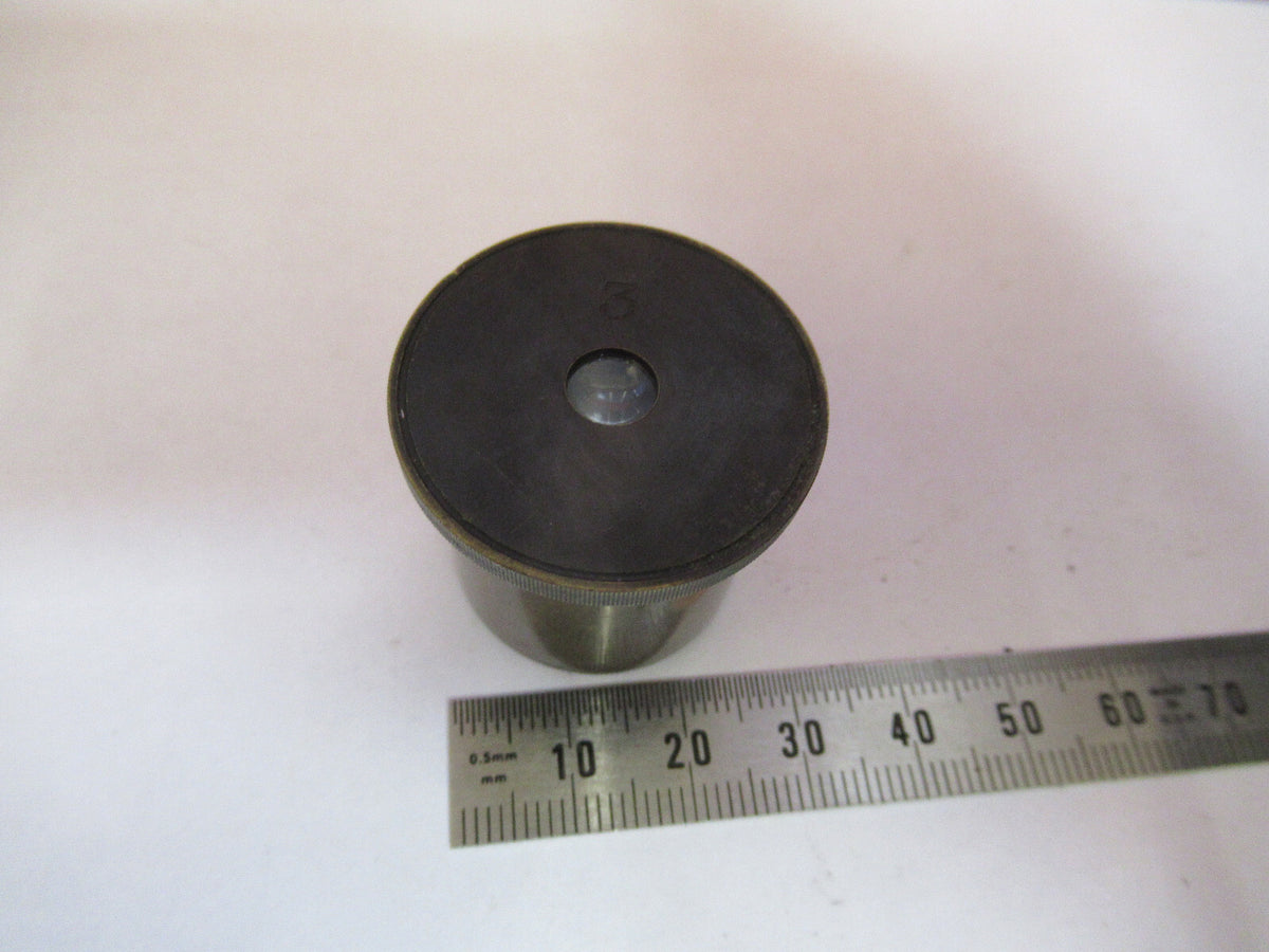 ANTIQUE EYEPIECE OCULAR "3" BECK LONDON MICROSCOPE PART AS PICTURED #F8-A-20