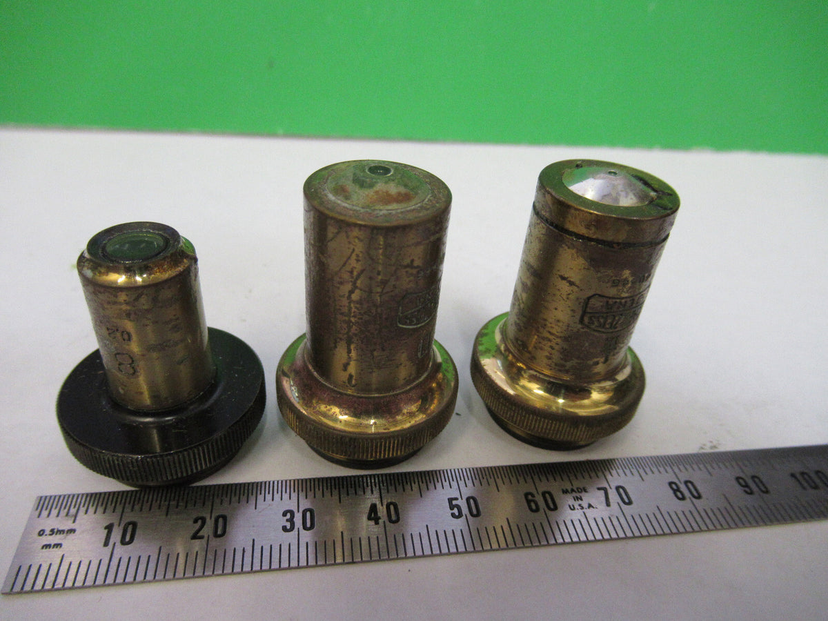 Antique Carl Zeiss AG Germany Lot Objective Microscope Part