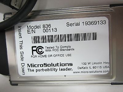 MICROSOLUTIONS 836 MEMORY CARD BIN#A4-SA-5