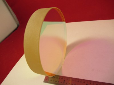 OPTICAL FLAT ZERODUR 3" DIA DICHROIC MIRROR 1/10 WAVE LASER OPTICS &5-A-95